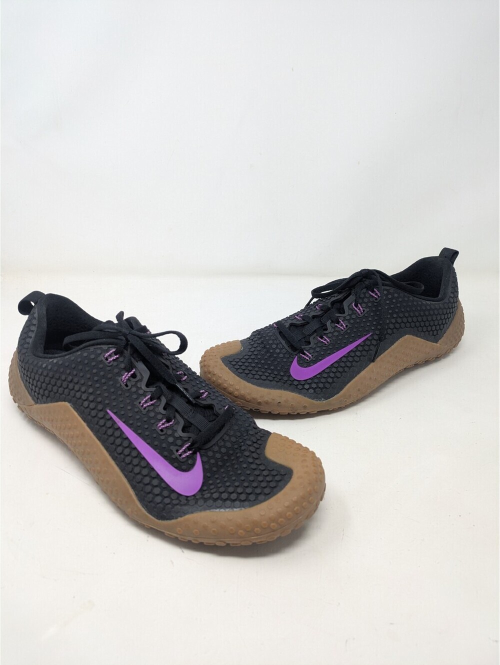 Nike Free Trainer 1.0 807436-052 Mens 11.5 Black Purple Gum  Running Shoes